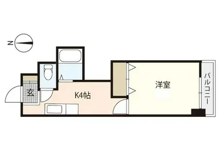 横田第2ビル(1K/2階)の間取り写真