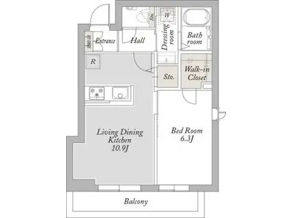 セタガヤロジ(1LDK/4階)の間取り写真