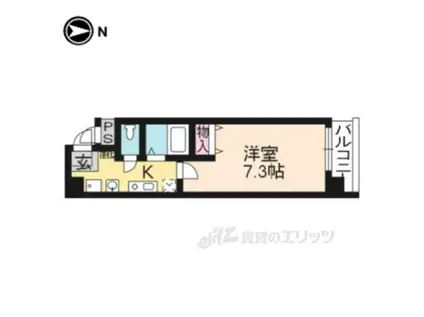 五条高倉VIVRE2(1K/3階)の間取り写真