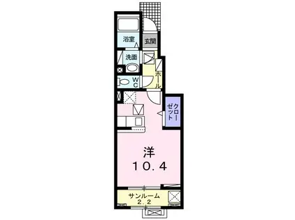 ひふみのよ(ワンルーム/1階)の間取り写真