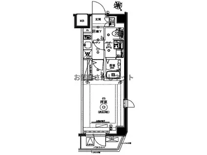 LEXE文京白山学生・社会人にオススメ初期費用分(1K/4階)の間取り写真