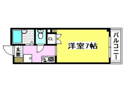 メゾン・ルミエール(1K/3階)の間取り写真