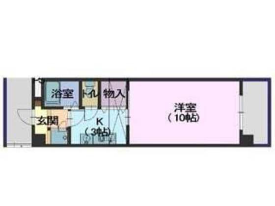 プティリビエール(1K/3階)の間取り写真