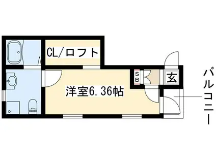 ノヴェル大須(ワンルーム/3階)の間取り写真