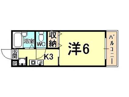 ローウェルハイツ(1K/1階)の間取り写真