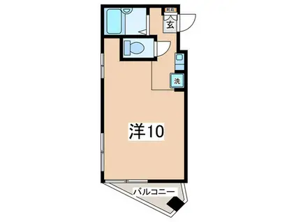 オードリービル(ワンルーム/4階)の間取り写真