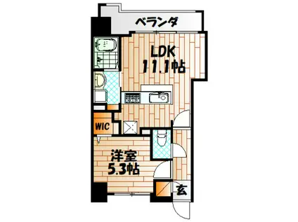 アースコートYS CITY室町(1LDK/11階)の間取り写真