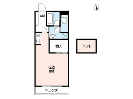 ドリームG(1K/2階)の間取り写真