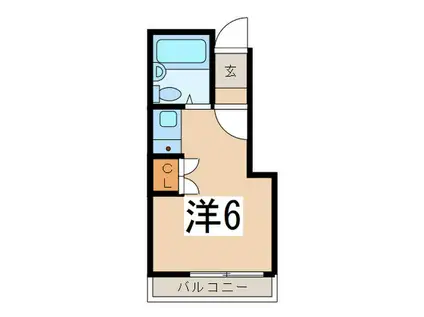 師岡パレス(ワンルーム/1階)の間取り写真