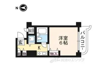 ロイヤル上京(ワンルーム/5階)の間取り写真