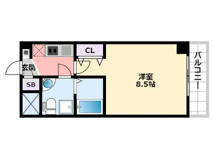 セレニテ甲子園(1K/4階)の間取り写真