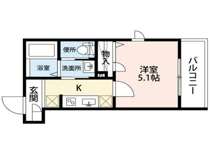 コンコード千駄木(1K/2階)の間取り写真