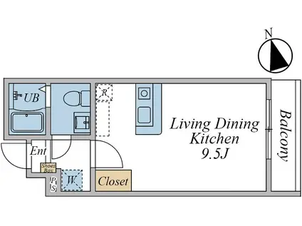 NOKKA鎌ケ谷(ワンルーム/2階)の間取り写真