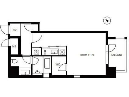 RAGAZZA姪浜(ワンルーム/5階)の間取り写真