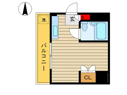 エレガンス町田(ワンルーム/1階)の間取り写真