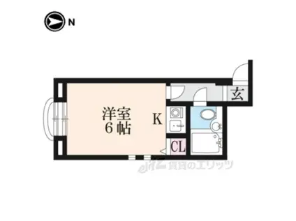 フレッシュフィールド(ワンルーム/3階)の間取り写真