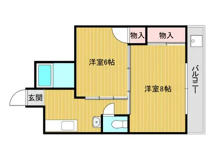 新高マンション(2K/2階)の間取り写真