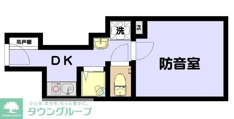 アールヒルズ日本橋(ワンルーム/1階)の間取り写真