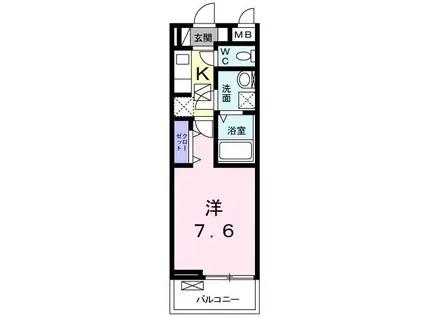 REGAROII(1K/1階)の間取り写真