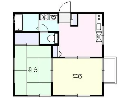 アネックスA(2DK/1階)の間取り写真