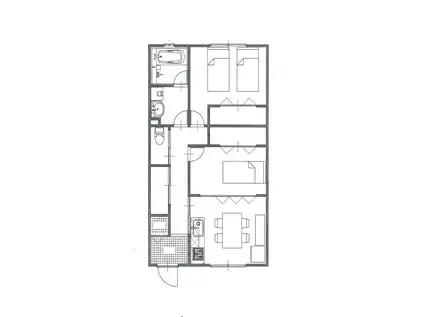 ヴィラ・タマチ(2DK/1階)の間取り写真