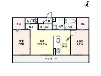 シルトクレーテ(2LDK/3階)の間取り写真