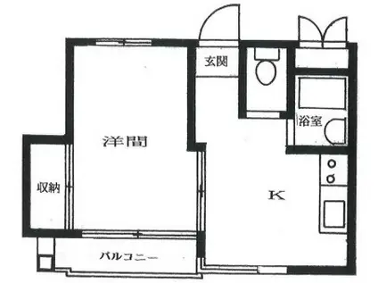エクセルアズマ(1K/1階)の間取り写真