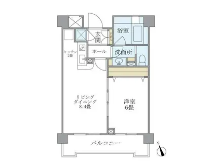 プレミアコンフォート西荻窪(1LDK/3階)の間取り写真