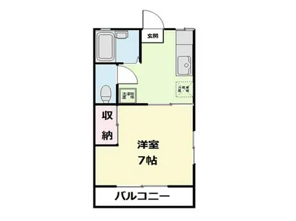 サンチェリーハイツ(1K/1階)の間取り写真