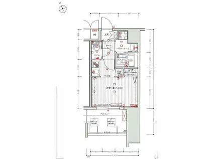 CREATOCROWN天王寺(1K/5階)の間取り写真