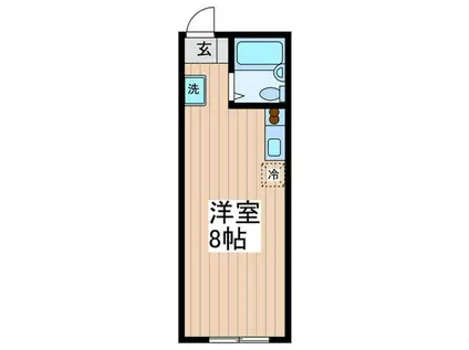 第2ホワイトハイツ(ワンルーム/2階)の間取り写真