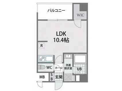 タワーズ香椎駅前(ワンルーム/6階)の間取り写真