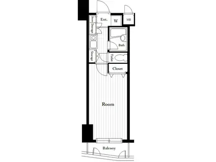ガラ・ステージ目白(1K/7階)の間取り写真