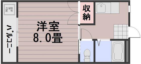 コープエスポワールII棟(1K/3階)の間取り写真