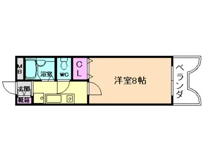 ニュルブルクリンク(1K/3階)の間取り写真
