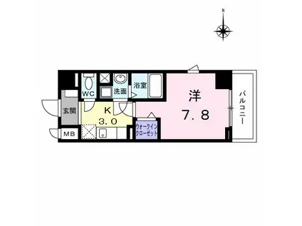 アーバンスクウェア丸の内(1K/9階)の間取り写真