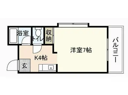 サントーマス大芝(1K/2階)の間取り写真