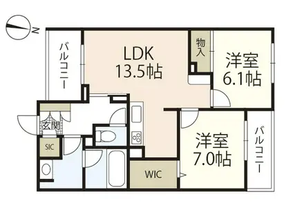 ESPERANZA(2LDK/3階)の間取り写真