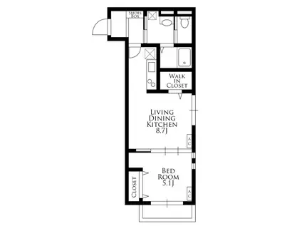 フレンドリーテラス馬込(1LDK/1階)の間取り写真