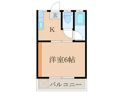 コーポマコ(1K/2階)の間取り写真