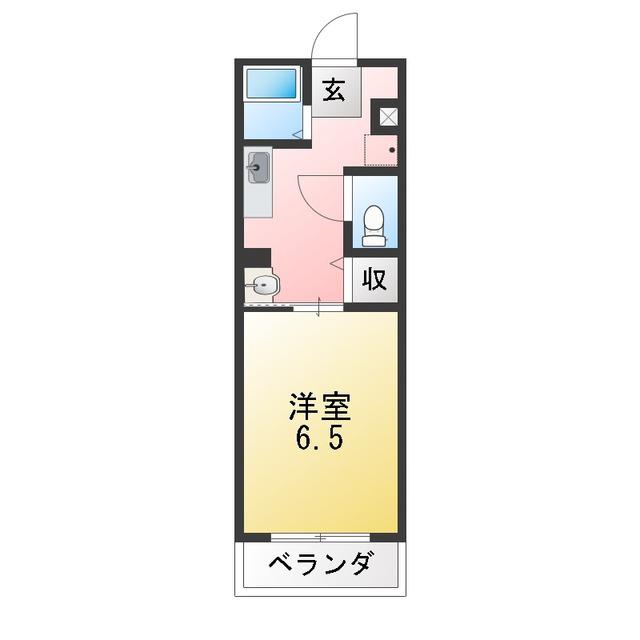 サングリーン(1K/2階)の間取り写真