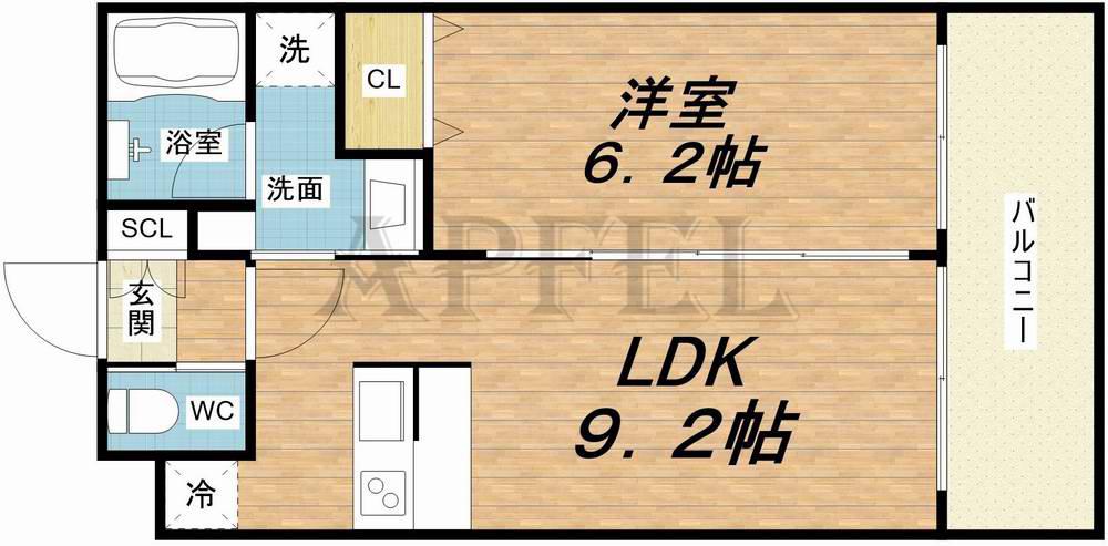 プレジオ海老江(1LDK/12階)の間取り写真
