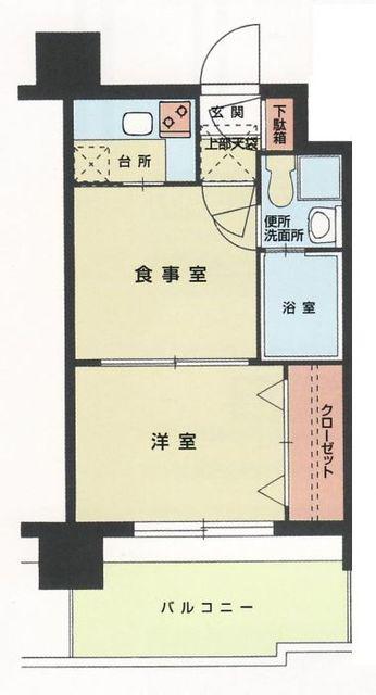 エステート・モア・薬院通(2K/4階)の間取り写真