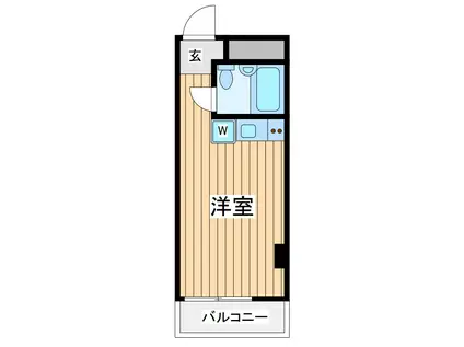 バードライム・アネックス(ワンルーム/4階)の間取り写真