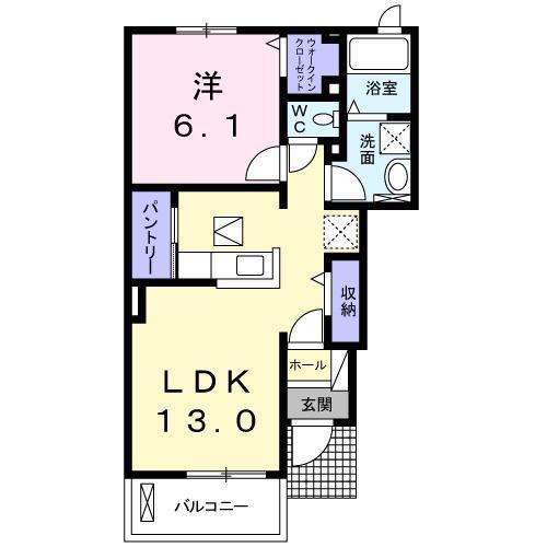 プラテリア(1LDK/1階)の間取り写真