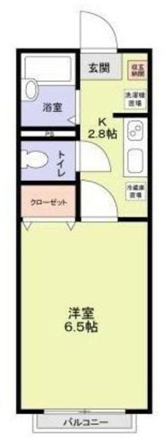 ピアスズキ(1K/1階)の間取り写真