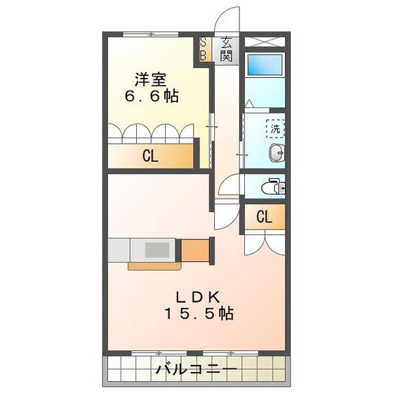 グランメール(1LDK/2階)の間取り写真