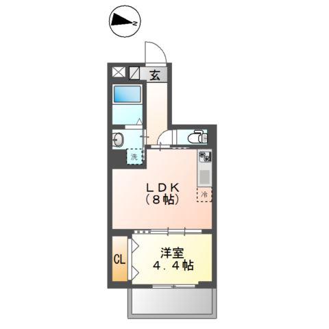 梅田3丁目マンション工事(1LDK/1階)の間取り写真