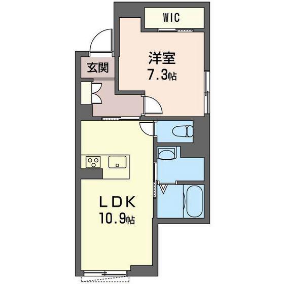 SELIER(1LDK/1階)の間取り写真