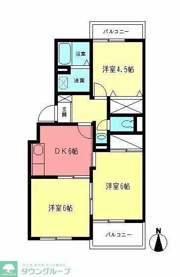 シャトルZ(3DK/3階)の間取り写真